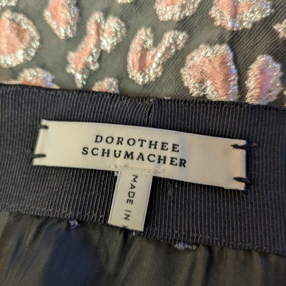 Metallic Leopard Jacquard A-Line Skirt โ Rose Gold & Black, Textured Statement - Picture 4 of 11